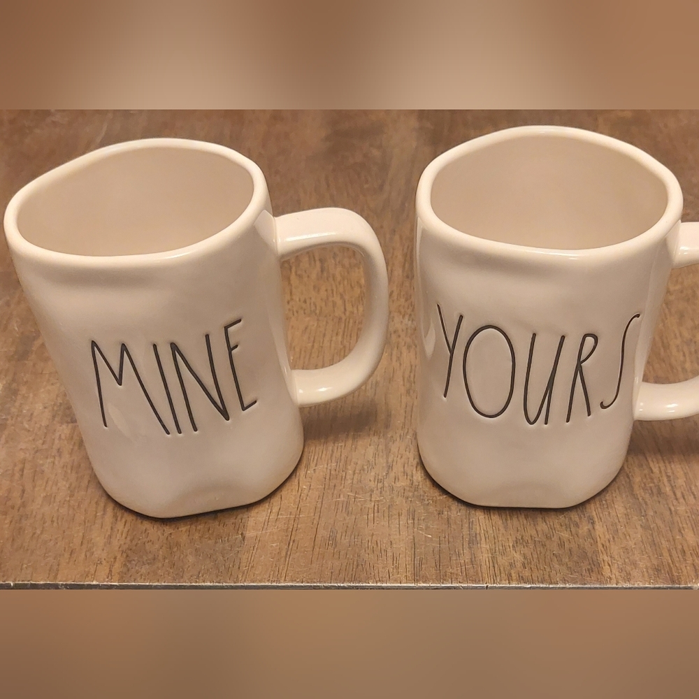 Rae Dunn Mine Yours Mugs Set